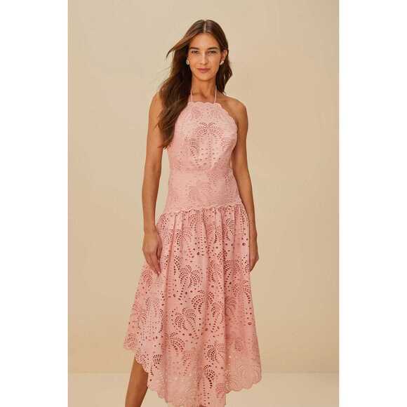 floral wedding guest midi dress V Neck Sleeveless Midi Wedding Guest Dress Pink as Pictures / Floor Length / US12